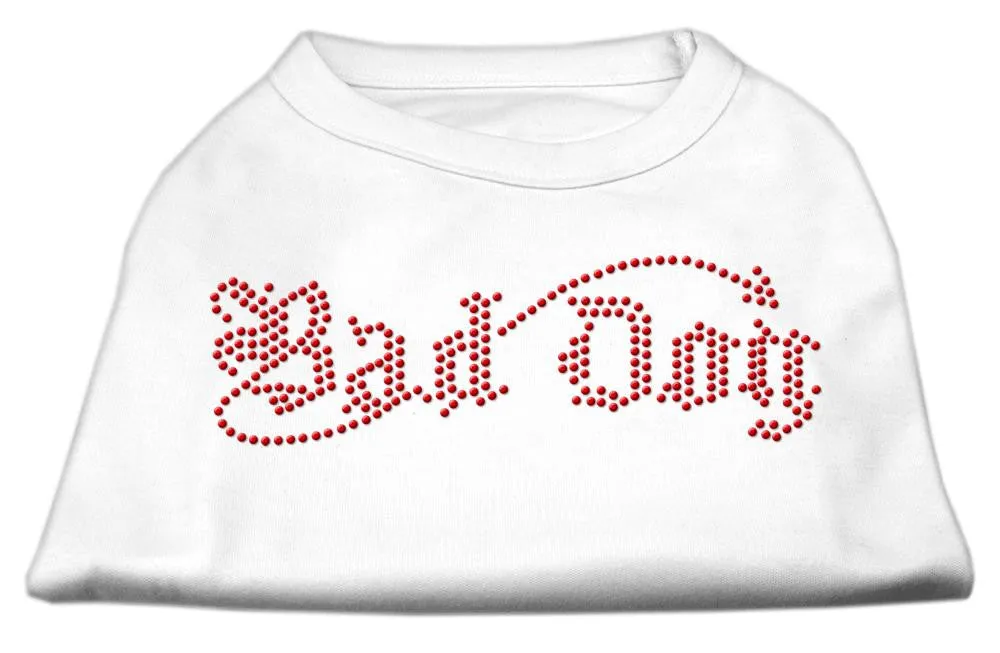 Bad Dog Rhinestone Shirts White L (14)