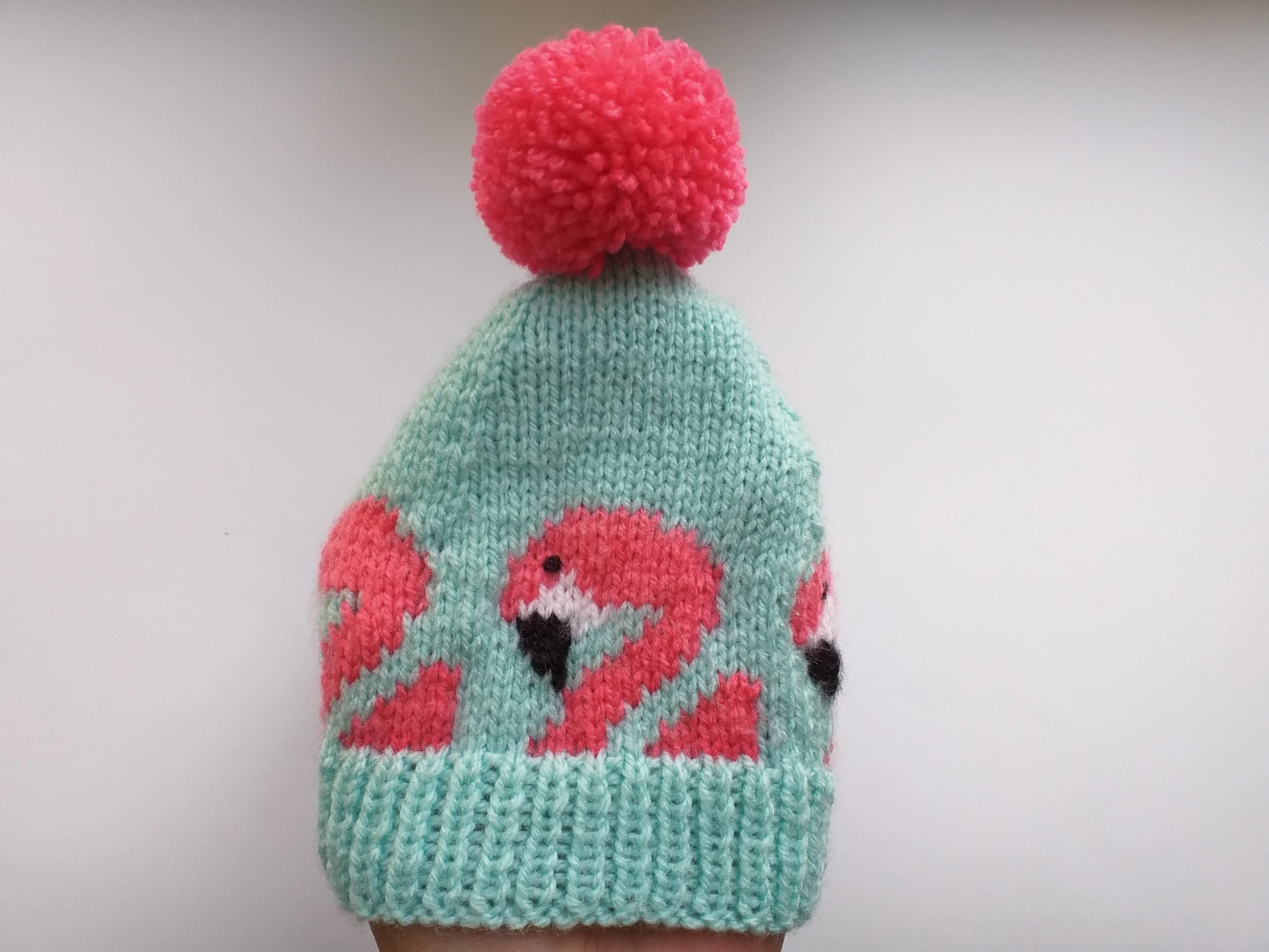Flamingo knitted hat for dogs, dog clothes with flamingos