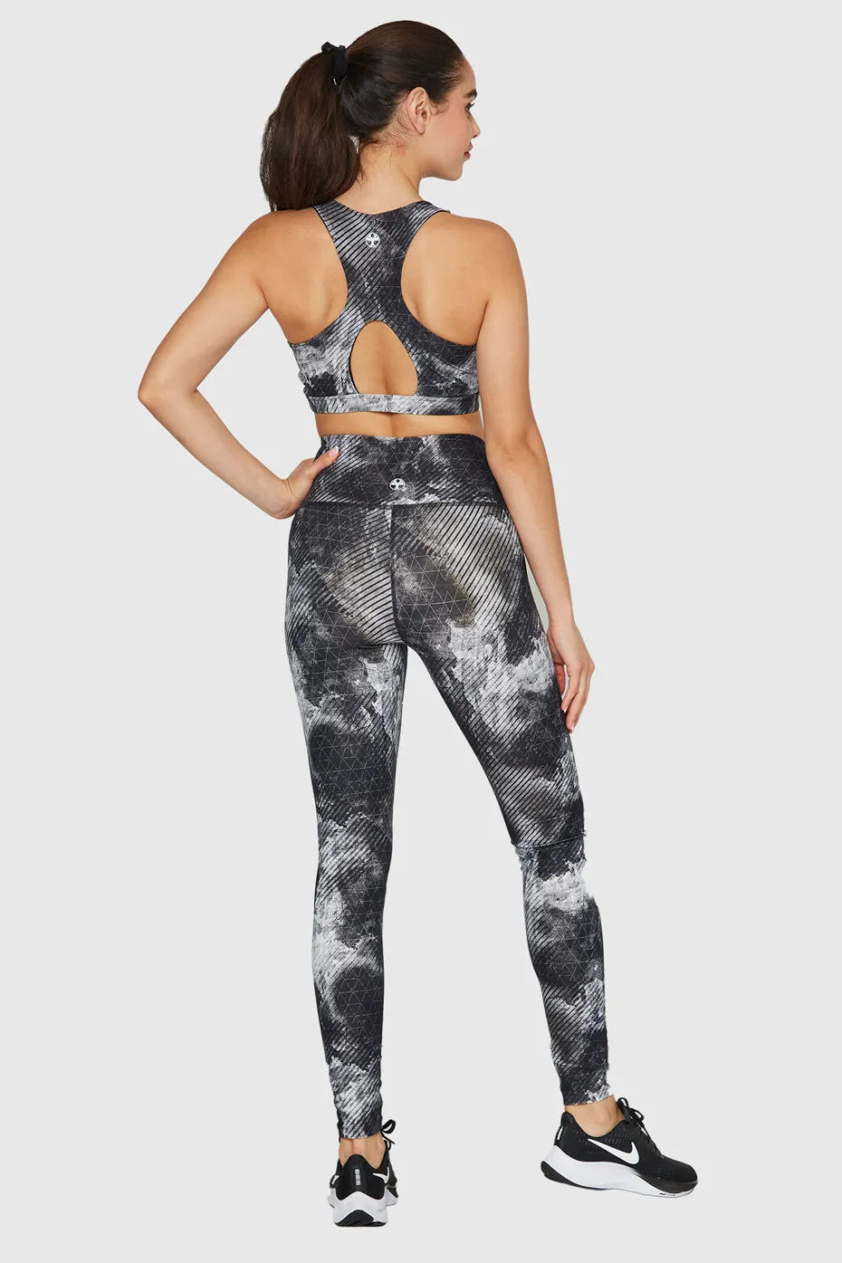Geo Ink Racer Bra