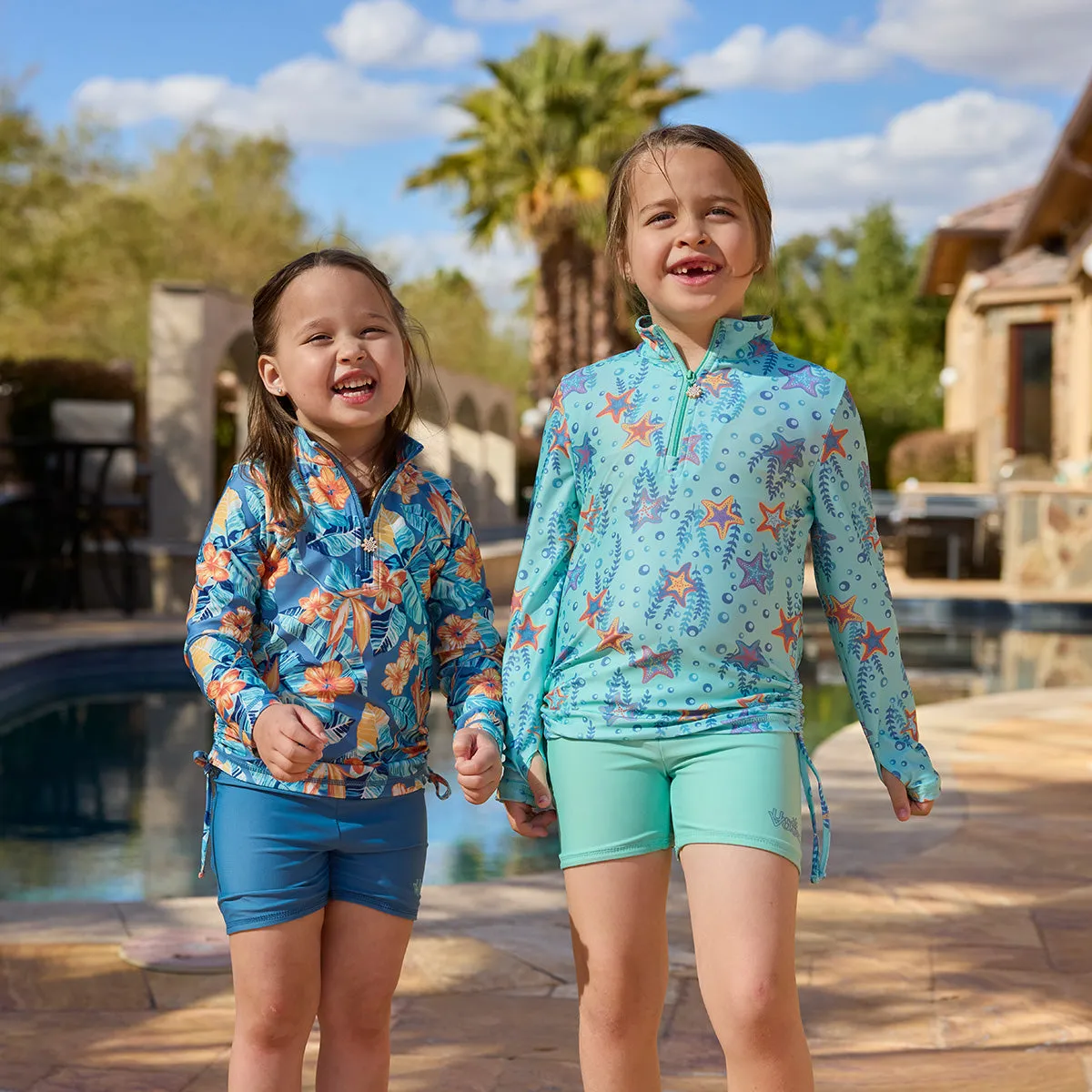 Girl's Reversible Active Swim Shorts