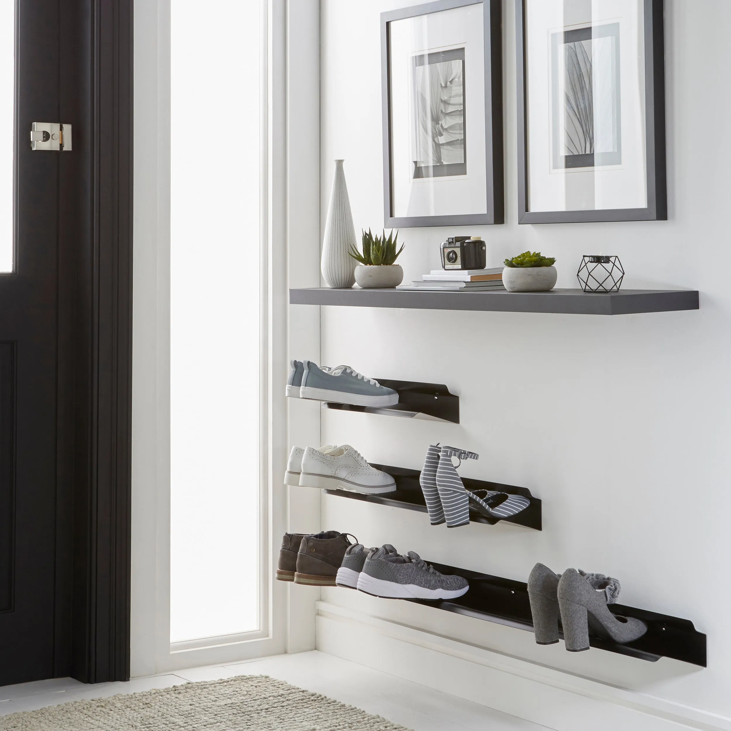 J-ME - Large Floating Shoe Rack 1200mm - Black