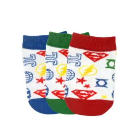 Justice League By Balenzia Low Cut Socks For Kids (Pack Of 3 Pairs/1U)(4-6 YEARS)