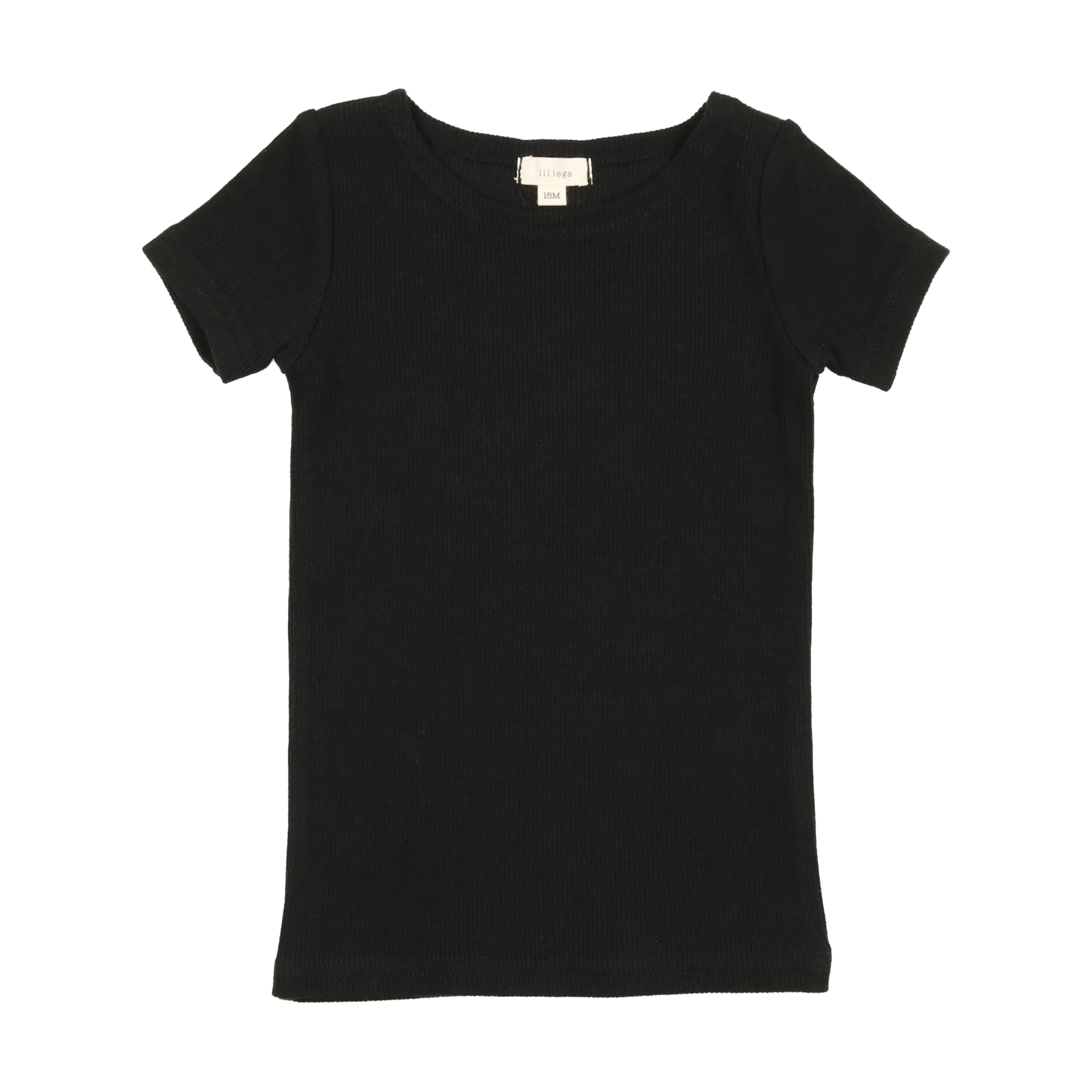 Lil Legs Bamboo Tee Short Sleeve- Black