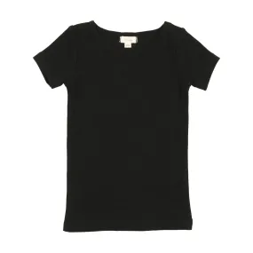 Lil Legs Bamboo Tee Short Sleeve- Black