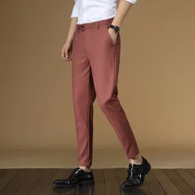 Men's Flat Straight Fit Formal Pants